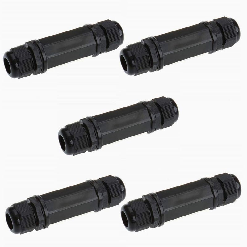 Anmbest 5PCS M22Z Shielded RJ45 Waterproof Cat5/5e/6 8P8C Connector IP67 Ethernet LAN Cable Connector Double Head Outdoor LAN Coupler Adapter Female to Female - Image 1